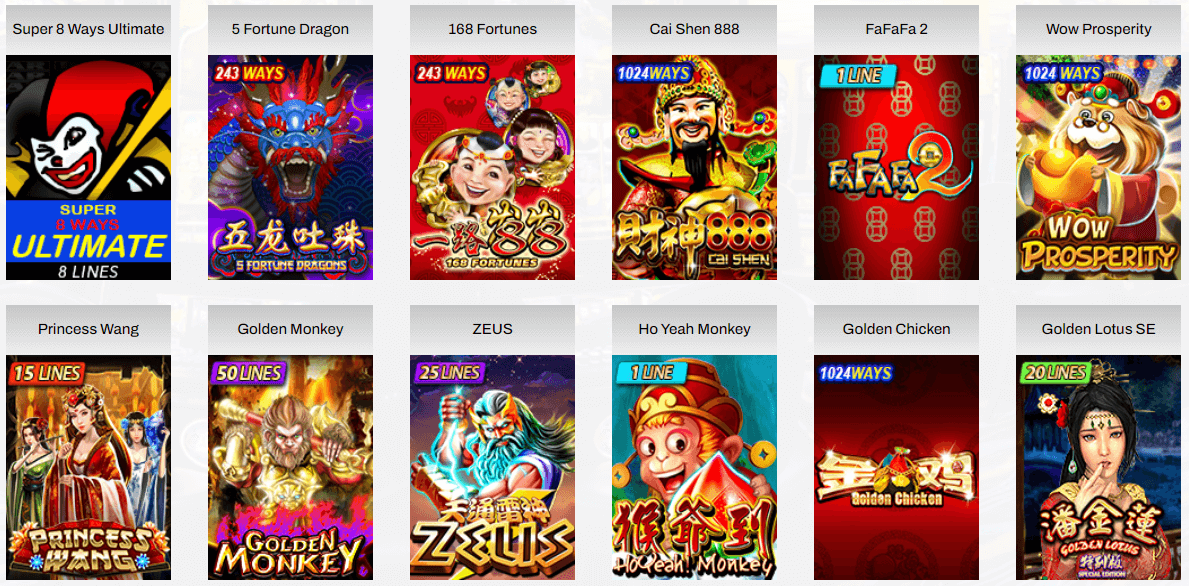 Spadegaming game list