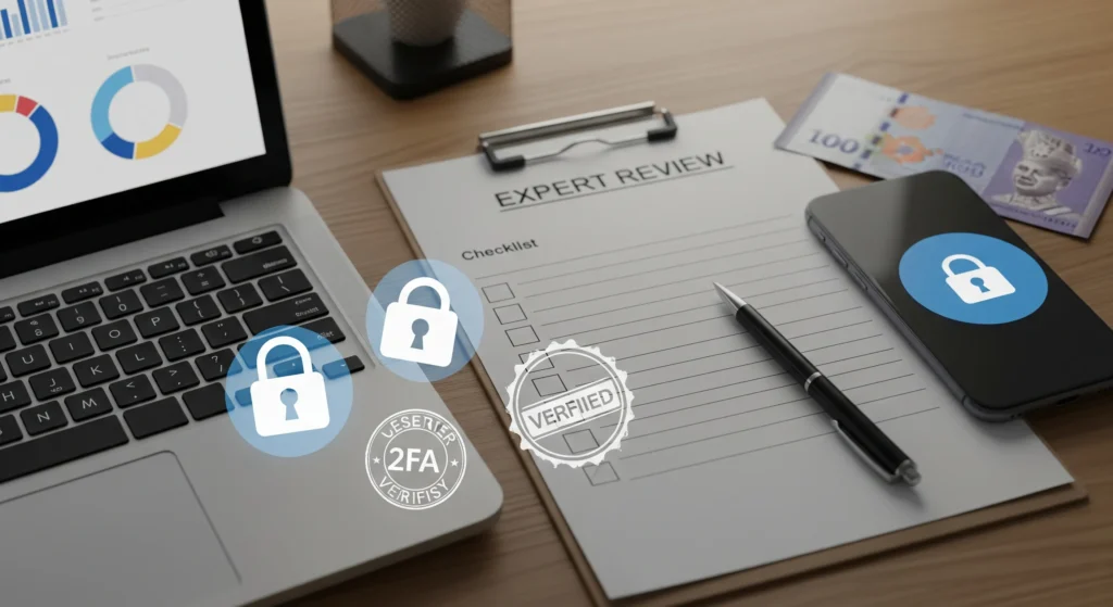 Safety-focused ranking checklist for evaluating online casinos in Malaysia, including withdrawals, KYC, MYR payments, and terms checks