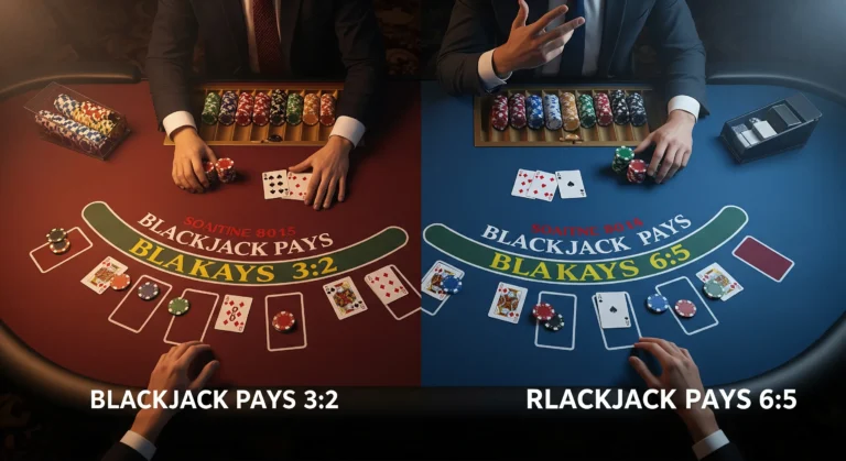 Best & Worst Blackjack Rules (3:2 vs 6:5, H17 vs S17) — game screenshot 2