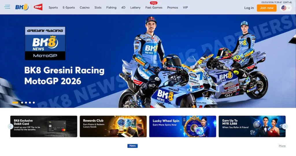 BK8 Online Casino Homepage