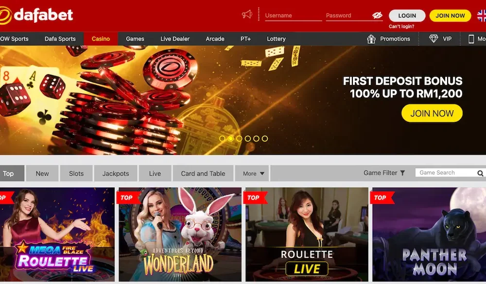 Dafabet International Online Casino for Asian Players