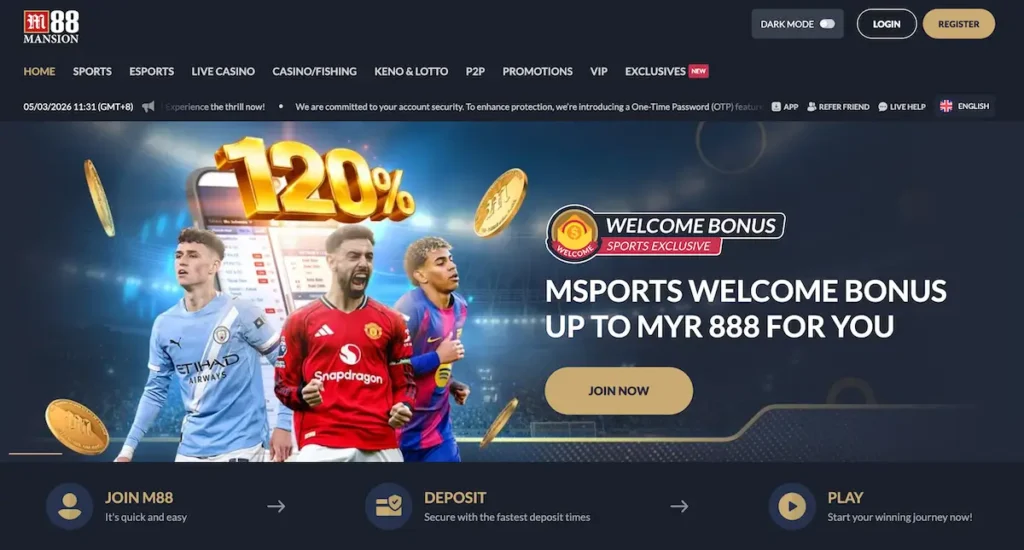 M88 Online Casino Homepage