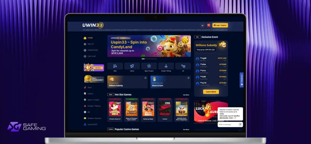 UWIN33 TH online casino homepage