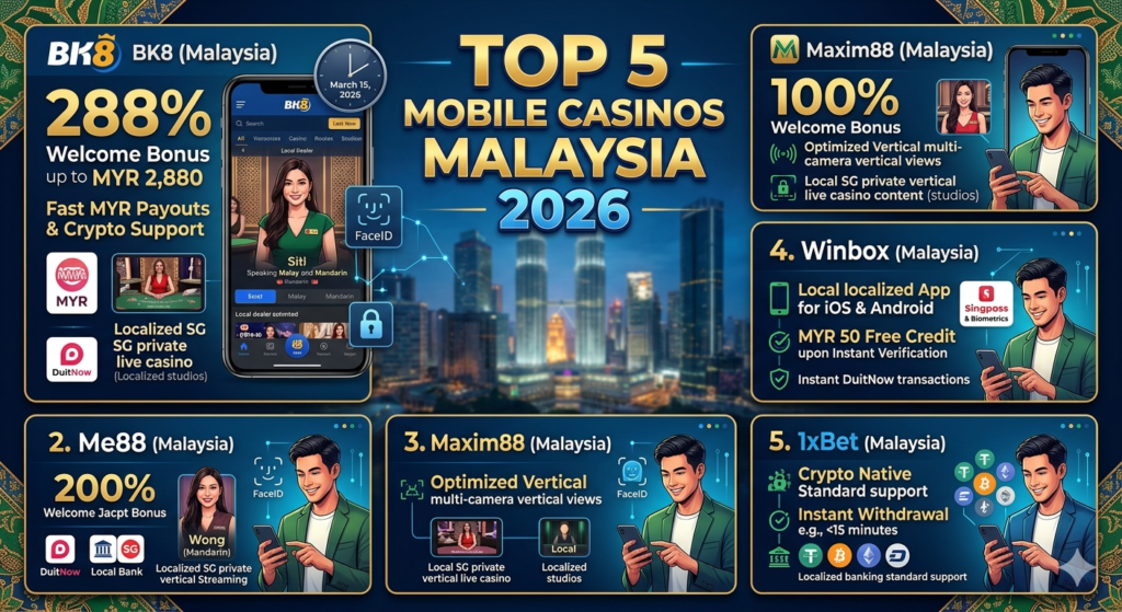 Top 5 Proven Mobile Casino Malaysia 2026 — Best Apps & Sites