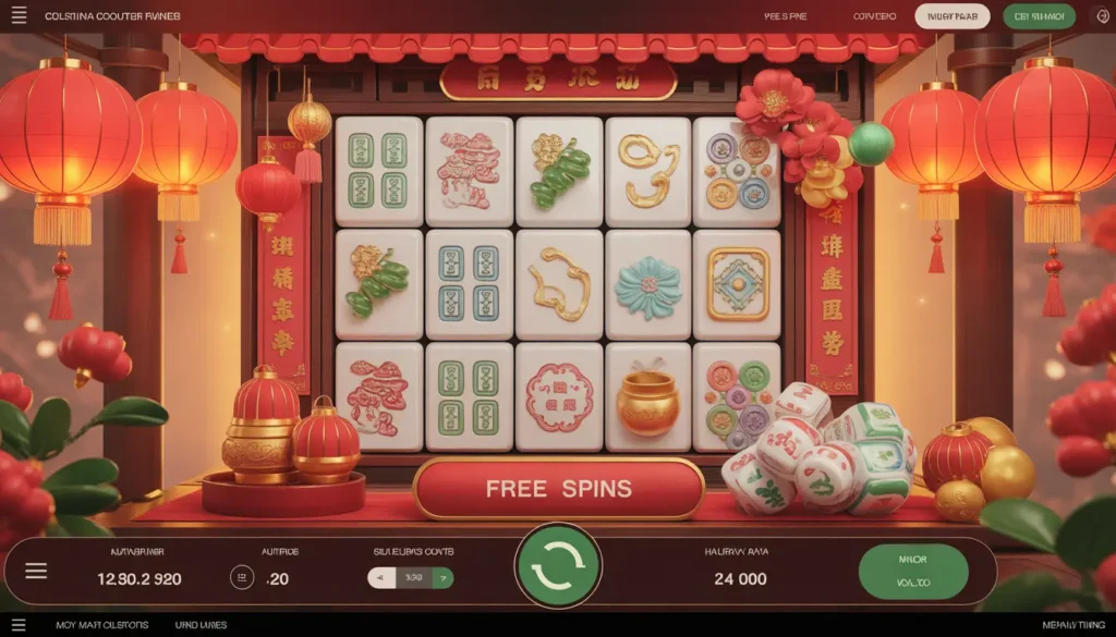 ideogram v3.0 An online casino slot interface blended with Malaysian cultural elements featuri 0