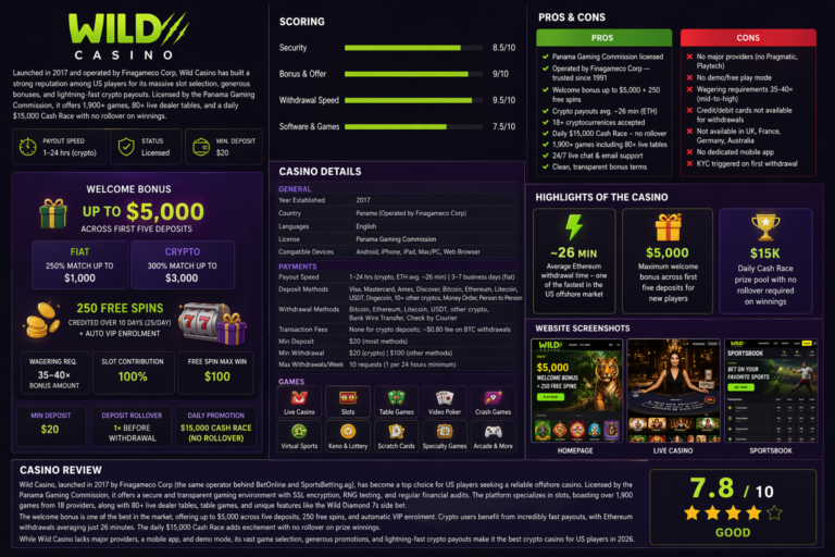 Wild Casino casino review image 1