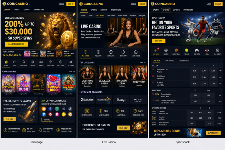 COINCASINO OFFICIAL CRYPTO CASINO REVIEW 2026