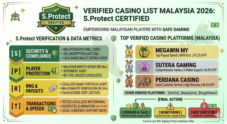 Verified Casino List Malaysia 2026 — S.Protect Certified