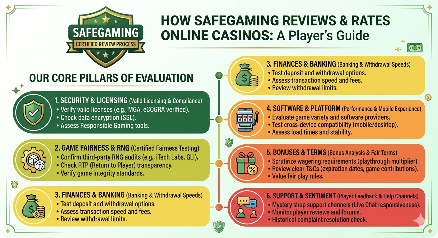 How SafeGaming Reviews & Rates Online Casinos