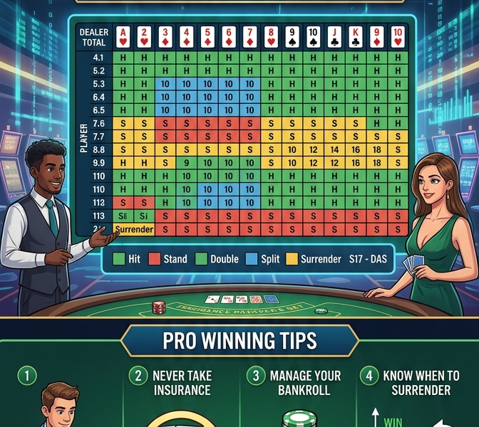 Blackjack Strategy Guide — How to Win at Blackjack 2026 — game screenshot 1
