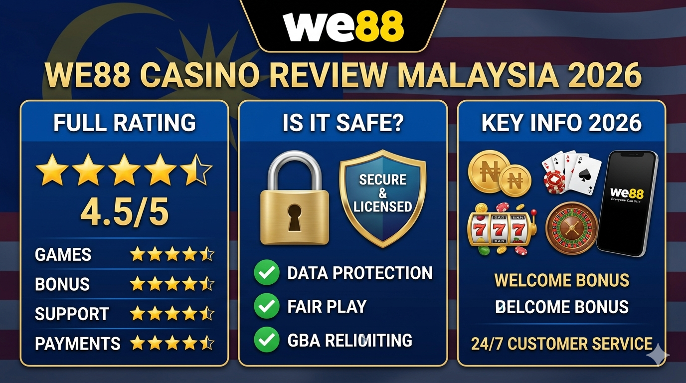 WE88 Casino Review Malaysia 2026 — Is WE88 Safe? Full Rating