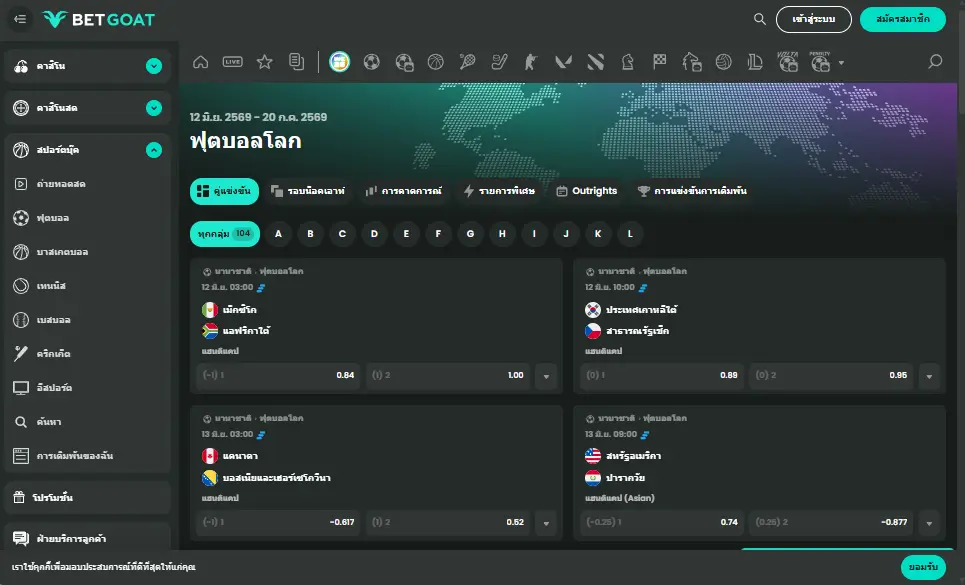 BetGoat - 10 เว็บแทงบอลออนไลน์ ประวัติดี ฝาก-ถอนได้จริง ไม่มีโกง ปี 2026